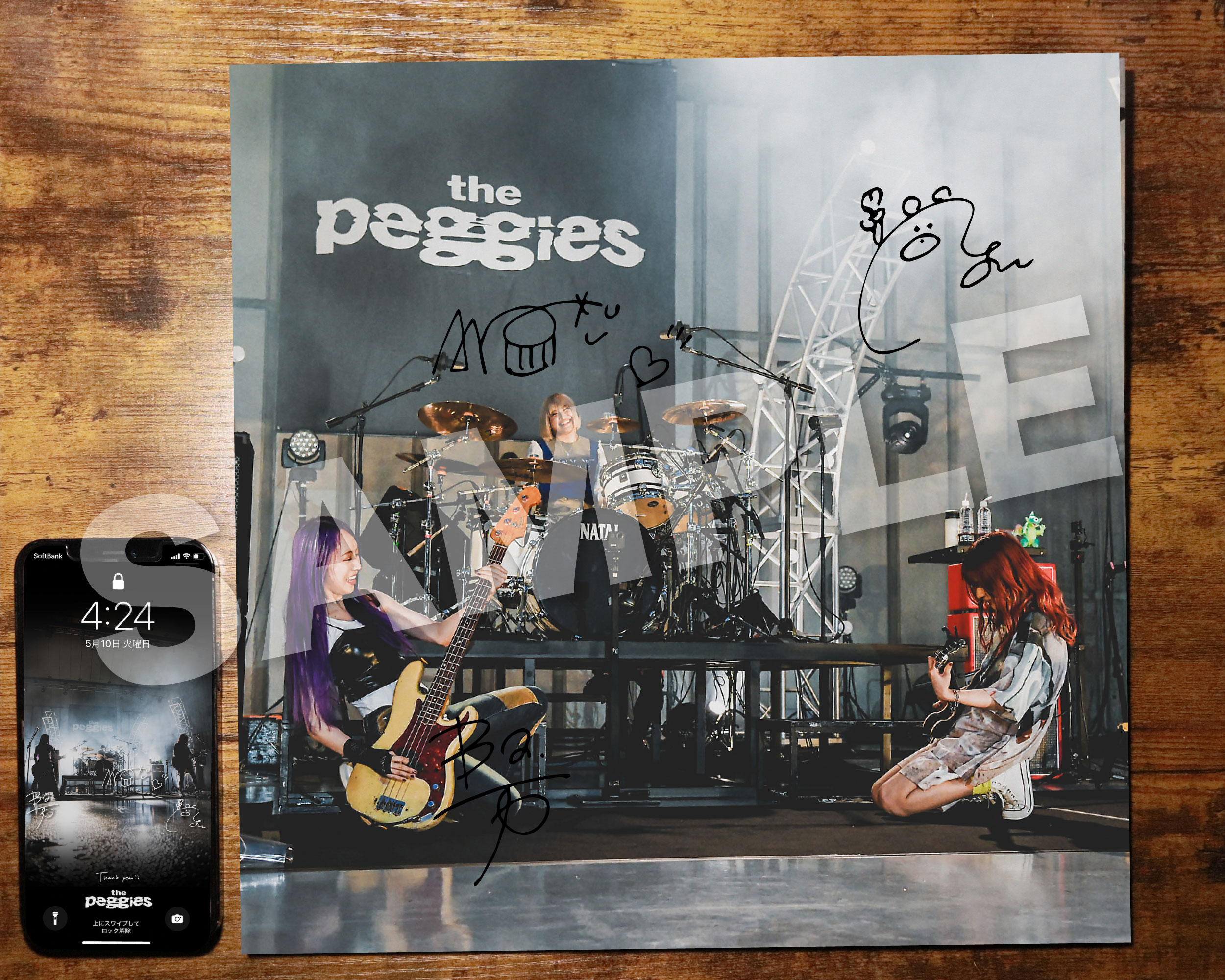 低価格で大人気のthe peggies 足跡 メガジャケ、ステッカー、ポストカードセット